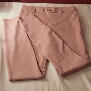 Time and Tru pullon pink jean leggings. Size M